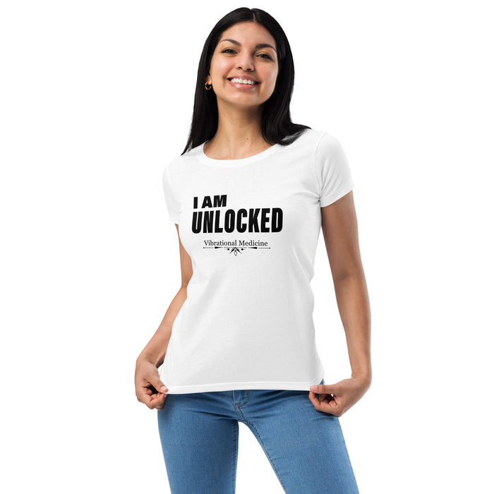 I Am Unblocked (White) Women’s fitted t-shirt